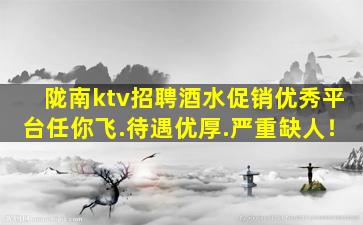 陇南ktv招聘酒水促销优秀平台任你飞.待遇优厚.严重缺人！